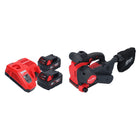 Levigatrice a nastro a batteria Milwaukee M18 FBTS75-502 18 V 75 x 457 mm brushless + 2x batteria 5,0 Ah + caricabatterie