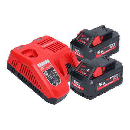 Milwaukee M18 FBTS75-552 ponceuse à bande sans fil 18 V 75 x 457 mm sans brosse + 2x batterie 5,5 Ah + chargeur