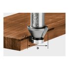 Fresa a smussare Festool HW 45°-OFK 500 ( 490090 ) per smussare i bordi di plastica o legno massiccio