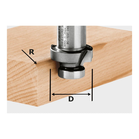 Festool HW R3-OFK 500 fresa per arrotondare 27 x 3,0 mm ( 490093 ) per arrotondare i bordi di plastica o legno massiccio