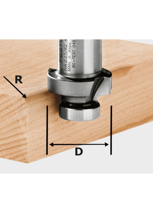Festool HW R3-OFK 500 fresa per arrotondare 27 x 3,0 mm ( 490093 ) per arrotondare i bordi di plastica o legno massiccio