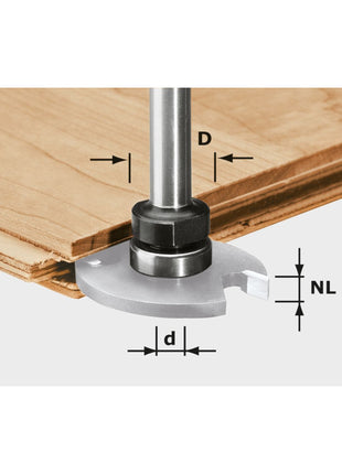 Mandrino per fresatura Festool S8 1,5-5 KL16 43 x 6 x 16 mm ( 499803 ) adatto per scanalature in combinazione con frese a fessura