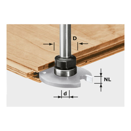 Mandrino per fresatura Festool S8 1,5-5 KL16 43 x 6 x 16 mm ( 499803 ) adatto per scanalature in combinazione con frese a fessura