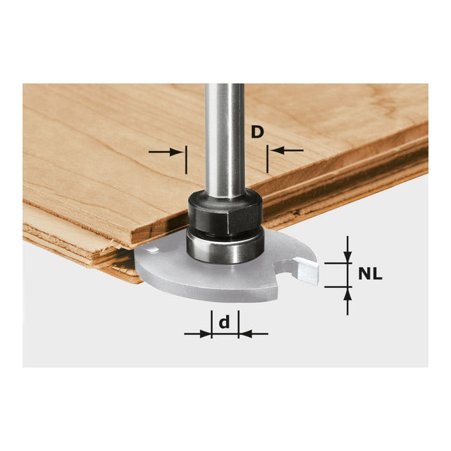 Mandrino per fresatura Festool S8 1,5-5 KL16 43 x 6 x 16 mm ( 499803 ) adatto per scanalature in combinazione con frese a fessura