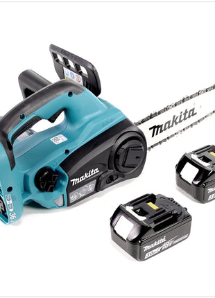 Makita DUC 252 F2 Akku Kettensäge 36V ( 2x18V ) 25 cm + 2x 3,0 Ah Akku - ohne Ladegerät - Toolbrothers