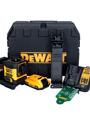 DeWalt DCLE 34031 D1 láser de línea a batería 18 V 3x 360° verde + 1x batería 2,0 Ah + cargador + estuche