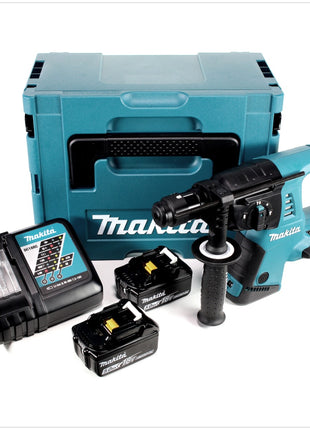 Makita DHR 264 2 x 18 V / 36 V Li-Ion SDS Plus Akku-Bohrhammer in Makpac 4 mit Einlage + 2 x BL 1850 B 18 V 5,0 Ah Li-Ion Akku + 1 x DC18RC Ladegerät - Toolbrothers