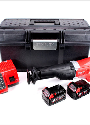 Milwaukee M18 BSX-502 Akku Säbelsäge 18V + 2x Akku 5,0Ah + Ladegerät + Koffer - Toolbrothers