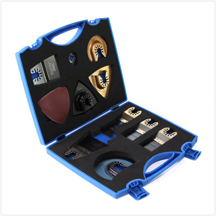 Makita DTM 50 18V Li-ion Akku Multifunktion Werkzeug Solo + WellCut MT-20 Multi Tool Sägeblätter Klingen Set - Toolbrothers