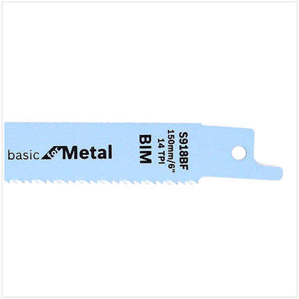 Bosch 25 Säbelsägeblätter S 918 BF 150 mm Basic for Metal ( 5 x 2608651781 ) - Toolbrothers
