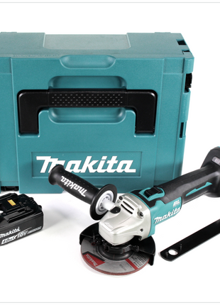 Makita DGA 504 M1J 18 V Smerigliatrice angolare brushless a batteria 125 mm in valigetta Makpac + 1x Batteria 4,0 Ah - senza caricatore